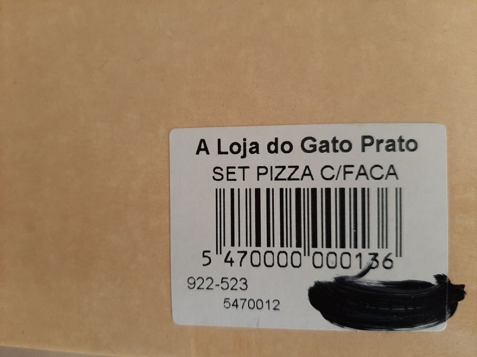 Tábua para pizza da Loja do Gato Preto - Novo