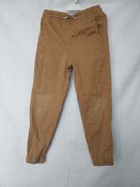 Jasnobrązowe spodnie joggery bojówki H&M, (r. 128/7-8lat)