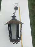 Lampa wisząca zewnętrzna vintage antyk duża .