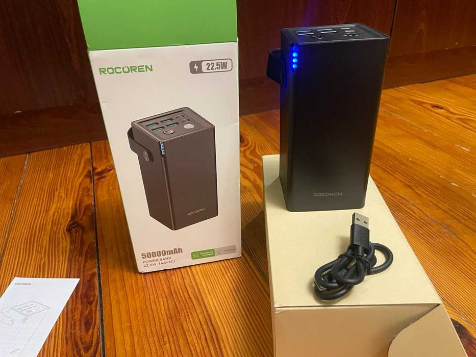 Power Bank Rocoren 50000 mAh – потужний зовнішній пауербанк 22,5W