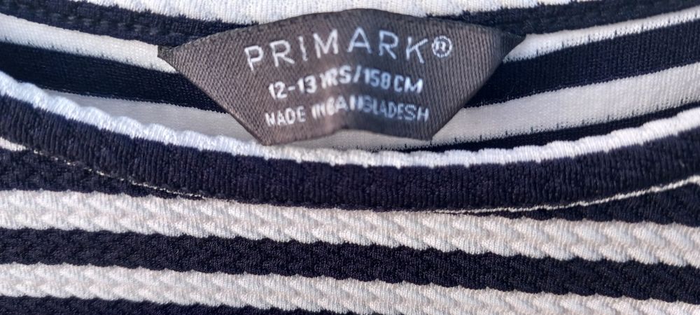 Vestido com riscas, tamanho 12-13 anos da Primark 5€
