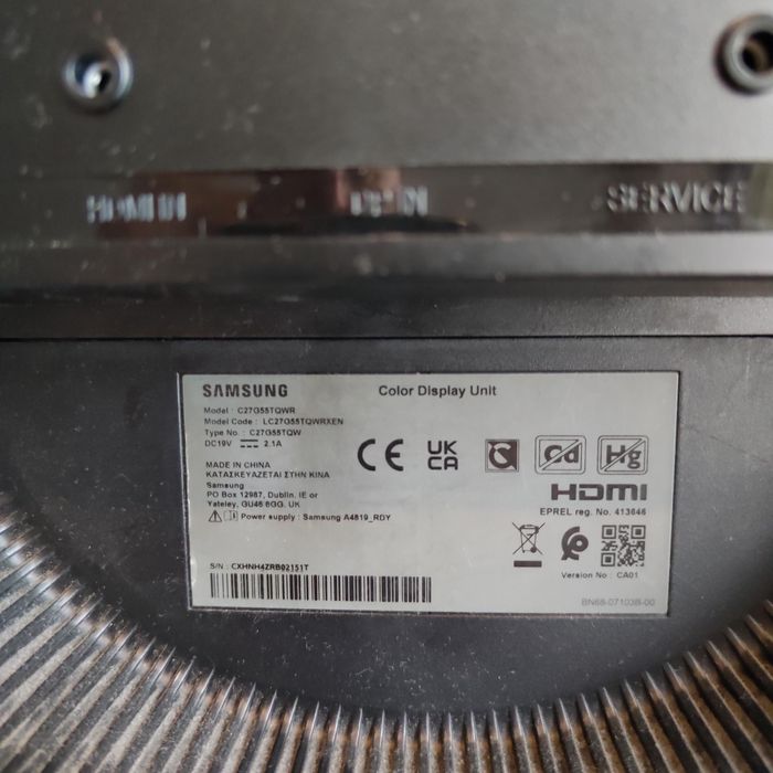 Monitor Samsung Model-C27G55TQWRXEN