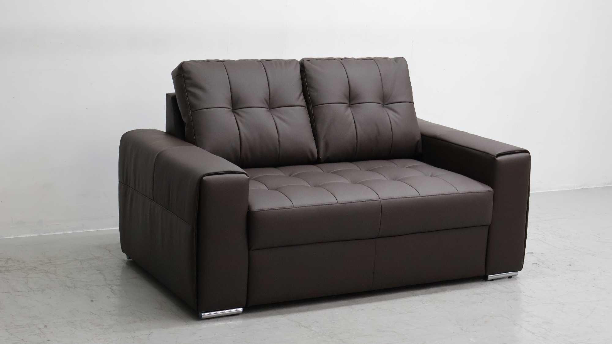 2 osobowa sofa, kanapa, brązowa SKÓRA naturalna 1006 skóra