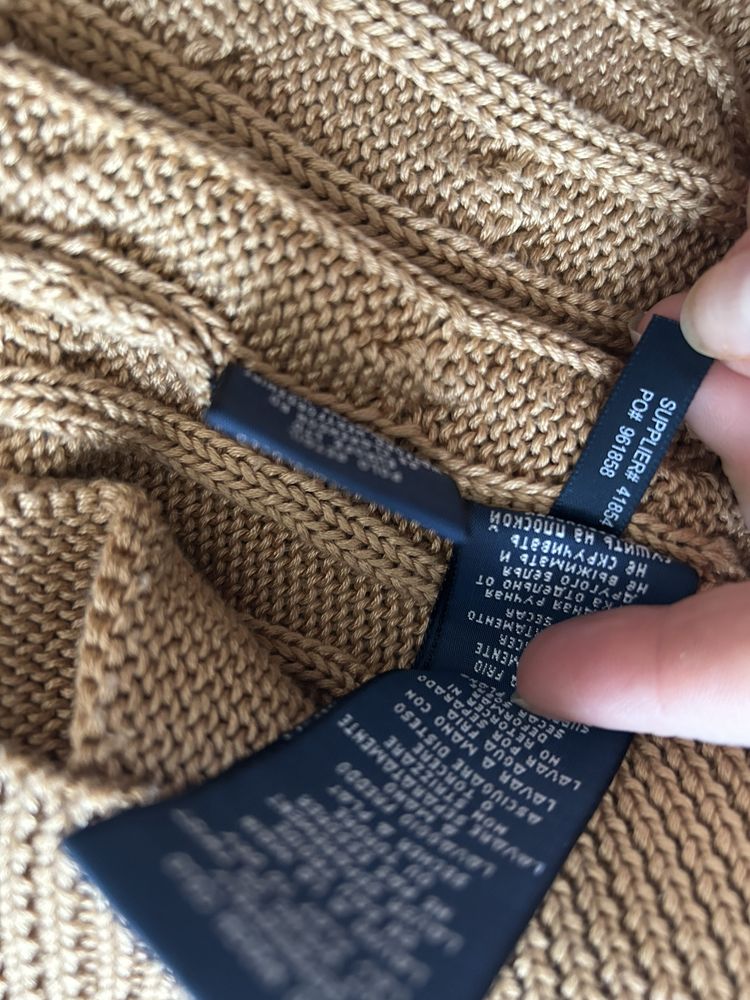 RL sweter warkocz bawelna pima