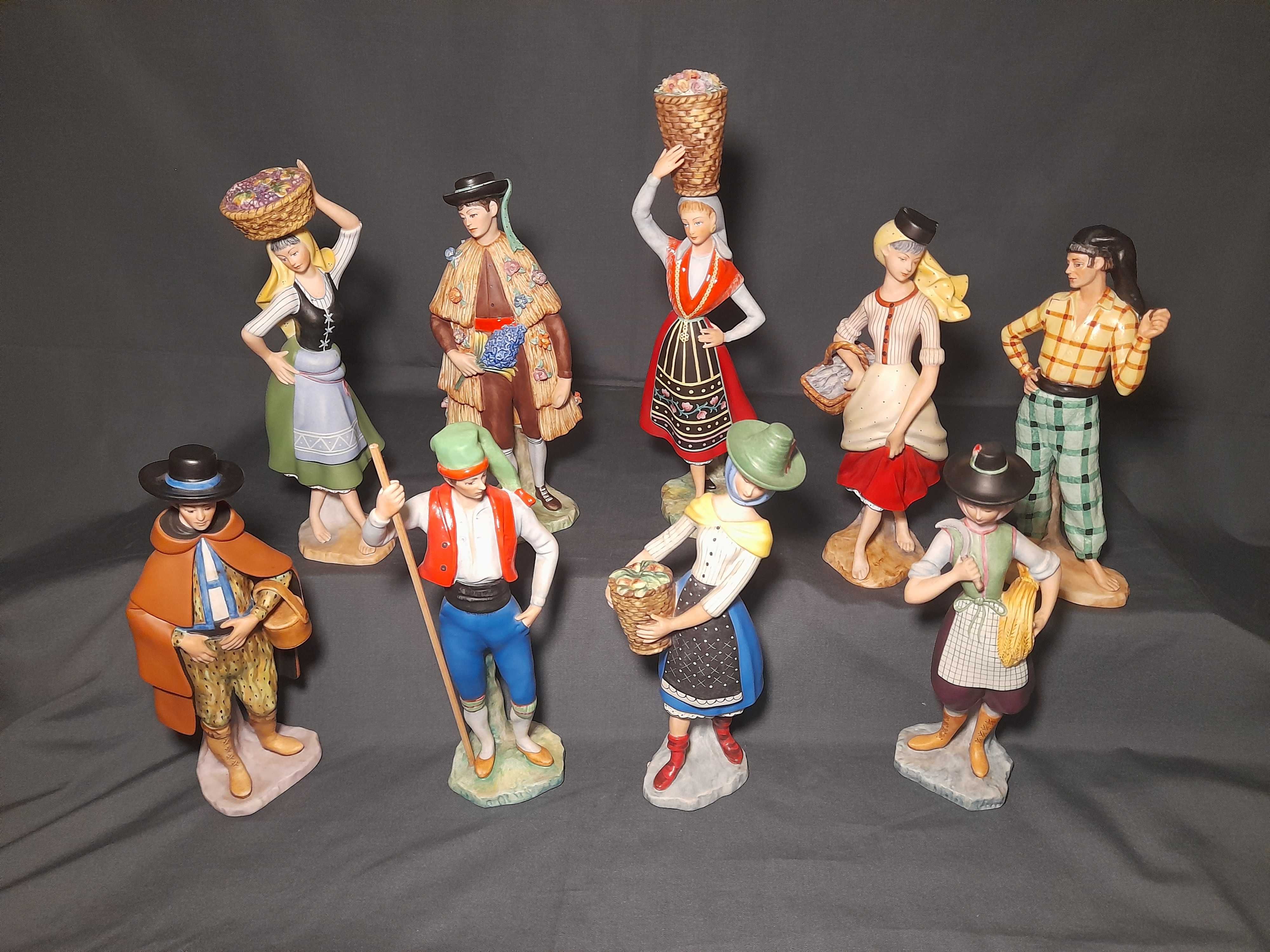 Figuras Trajes Regionais Vista Alegre - pintados à mão