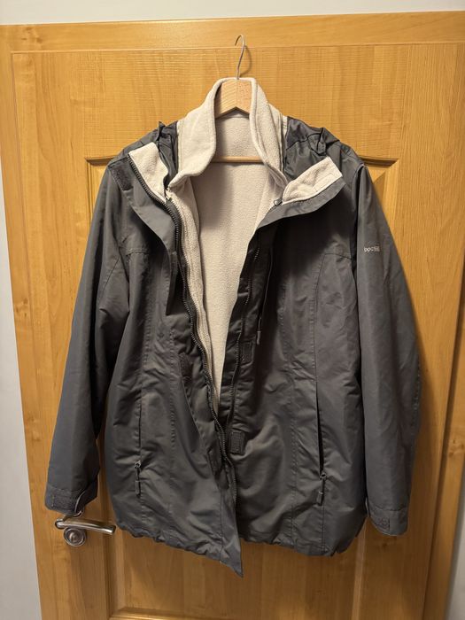 Kurtka ciążowa przeciwdeszcowa 3w1, z wstawką niemowlęcą na nosidełko