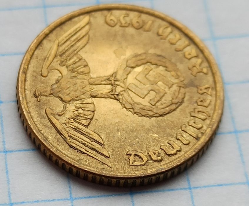 Монета 5 рейхспфеннигов, 1939 год 'А' Берлин