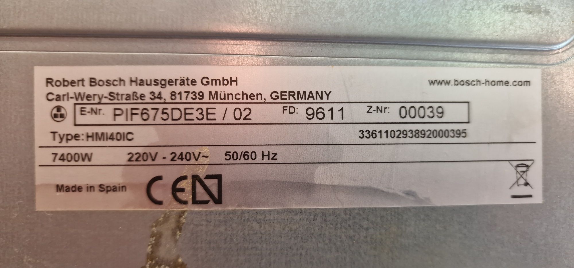 Płyta indukcyjna Bosch PIF675DE3E