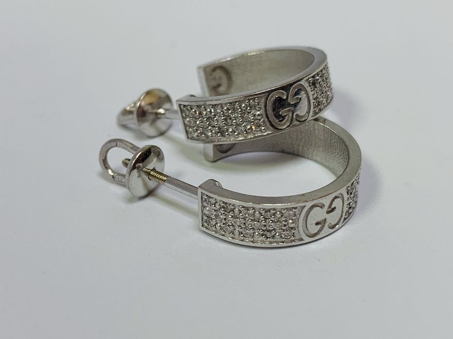 Сережки 585 проби з діамантами