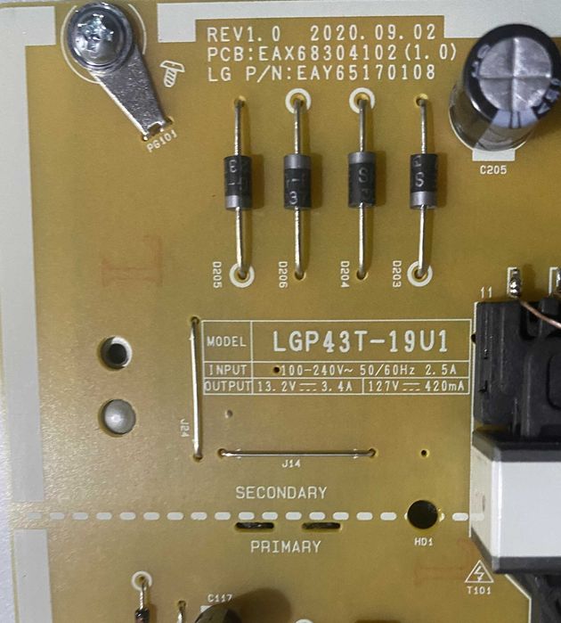 Peças LG 43UQ75006LF LGP43T-19U1 EAX68304.102  EAX69830.902 Testadas