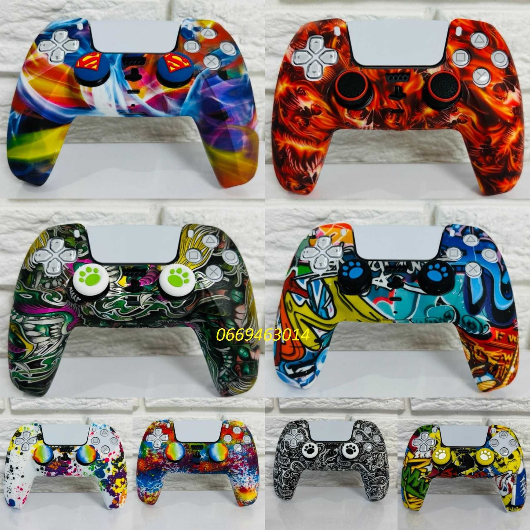 Чехол с накладками на стики геймпад для DualShock PS3 PS4 PS5 XBOX 360