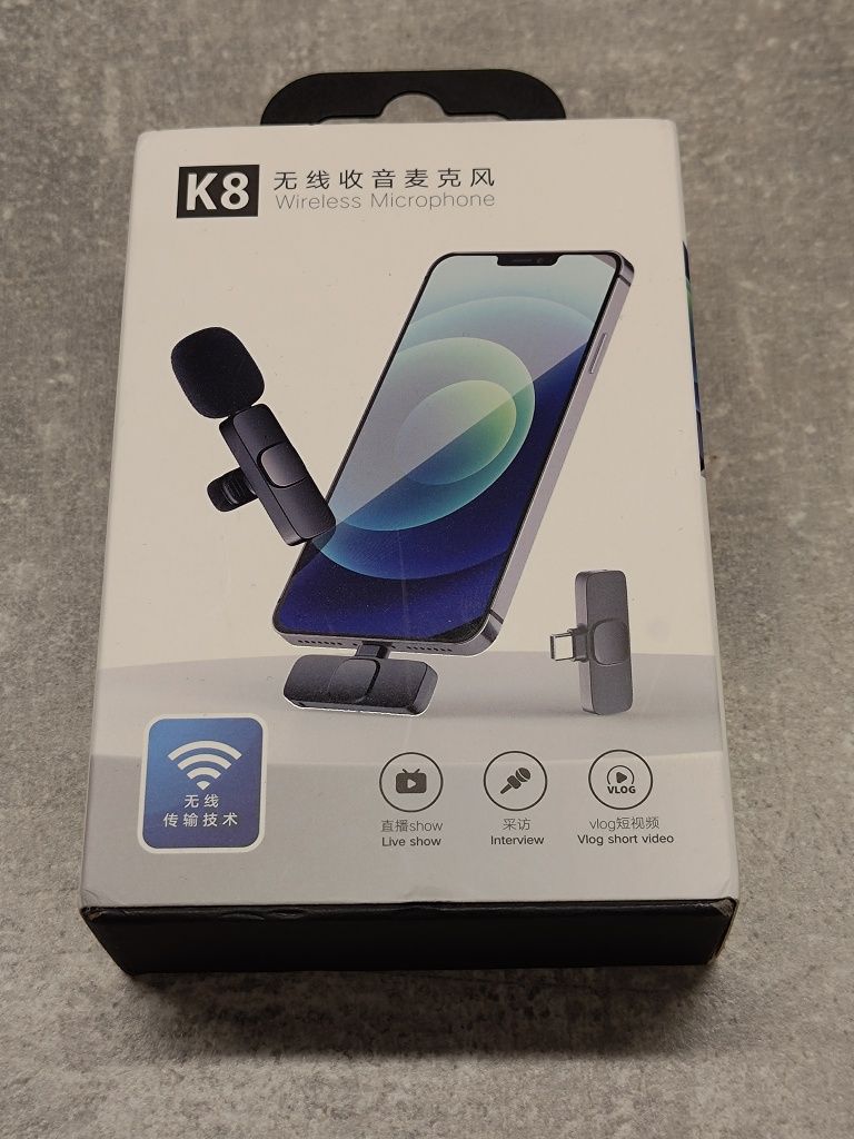 Wireless Microphone блютуз мікрофон K8 петличный микрофон