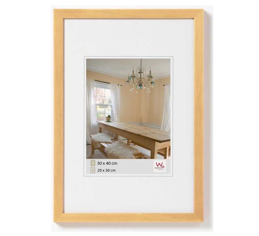 Ramka na zdjęcia Walther Design 30 x 40cm drewniana jasny brąz