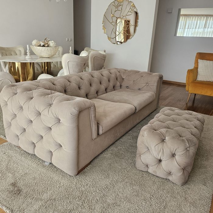 Sofa + banco capitone