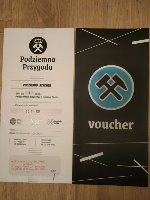 Kopalnia Guido Podziemna Szychta voucher, bilet
