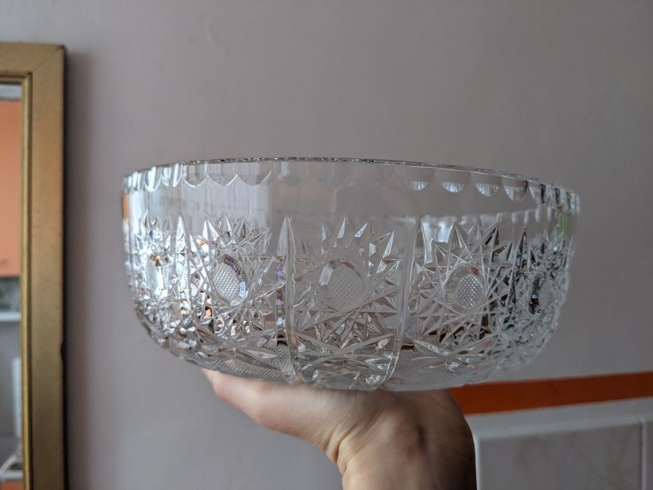 Misa miska PRL kryształ szkło