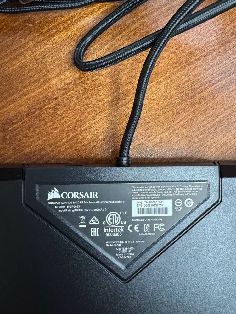 Клавіатура Corsair K70 M.K2 Low profile RGb