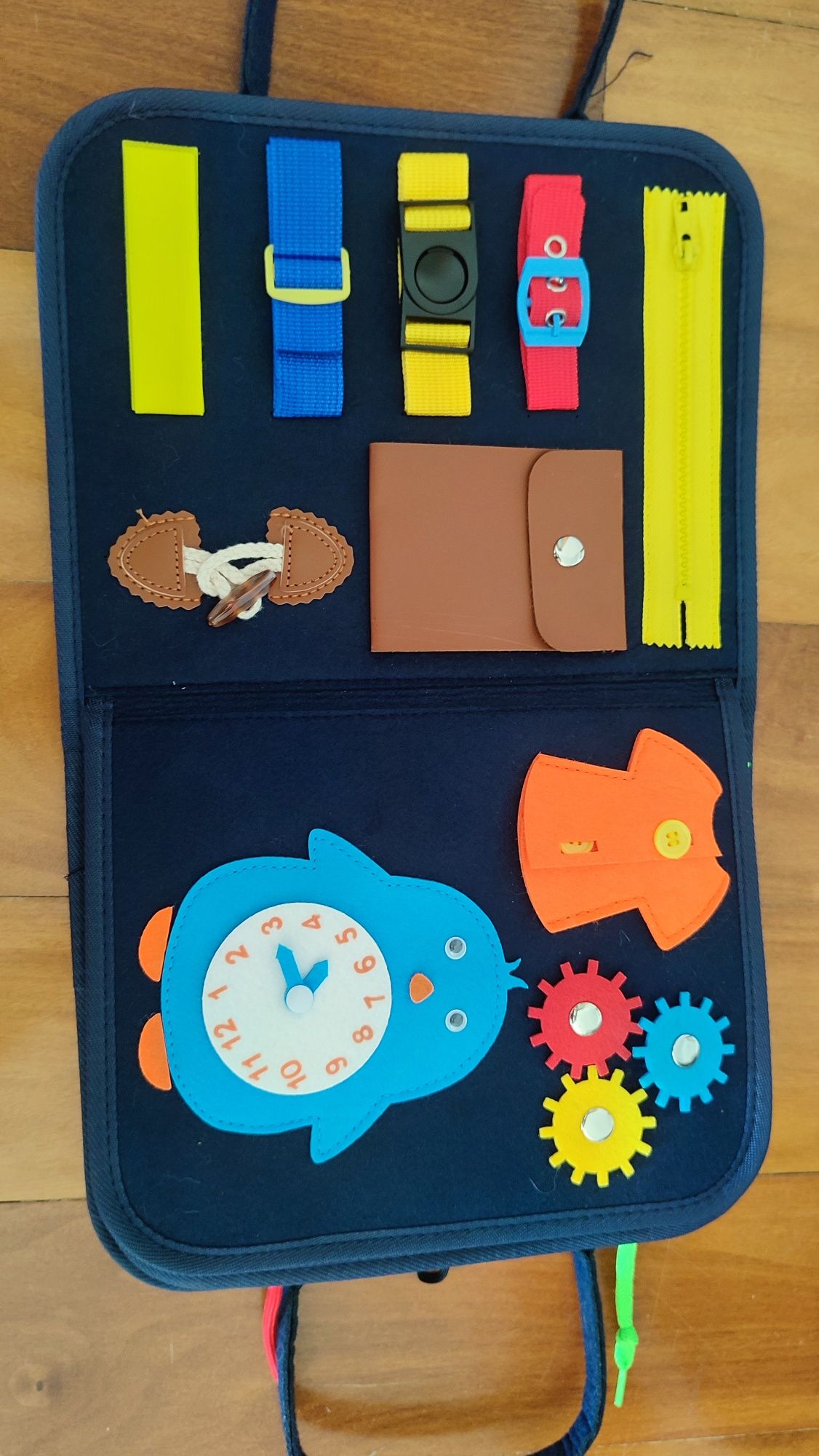 Busy Board Toddler - mala atividades sensoriais Montessori