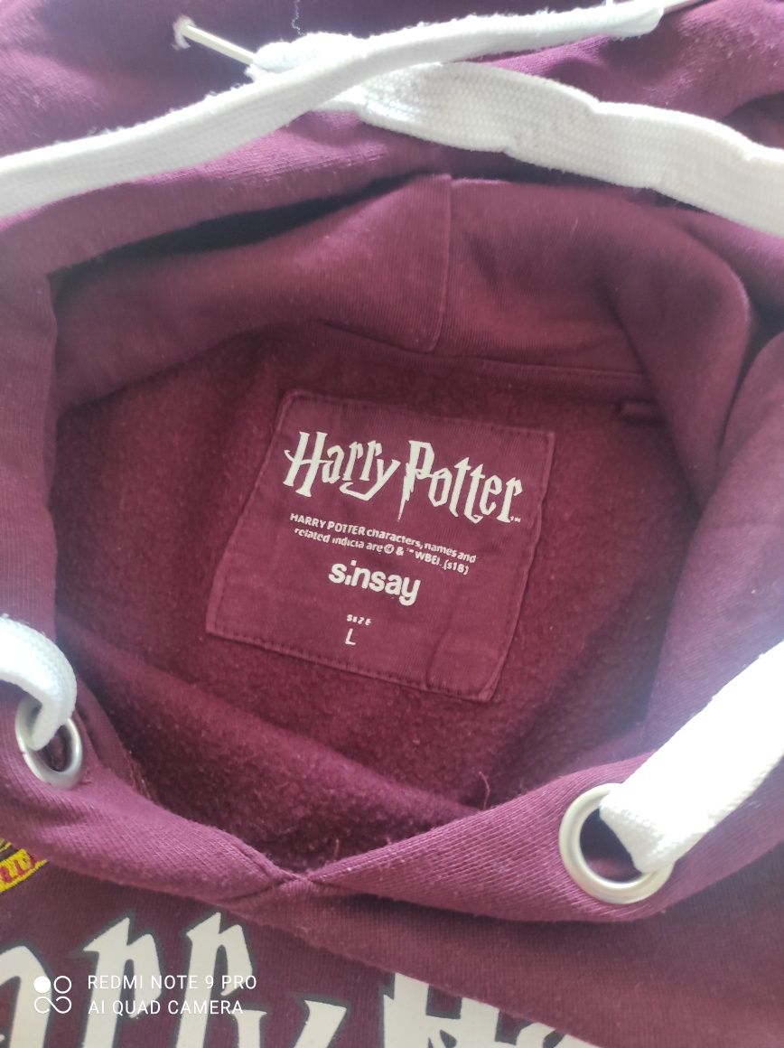 Bordowa bluza z kapturem Harry Potter Sinsay