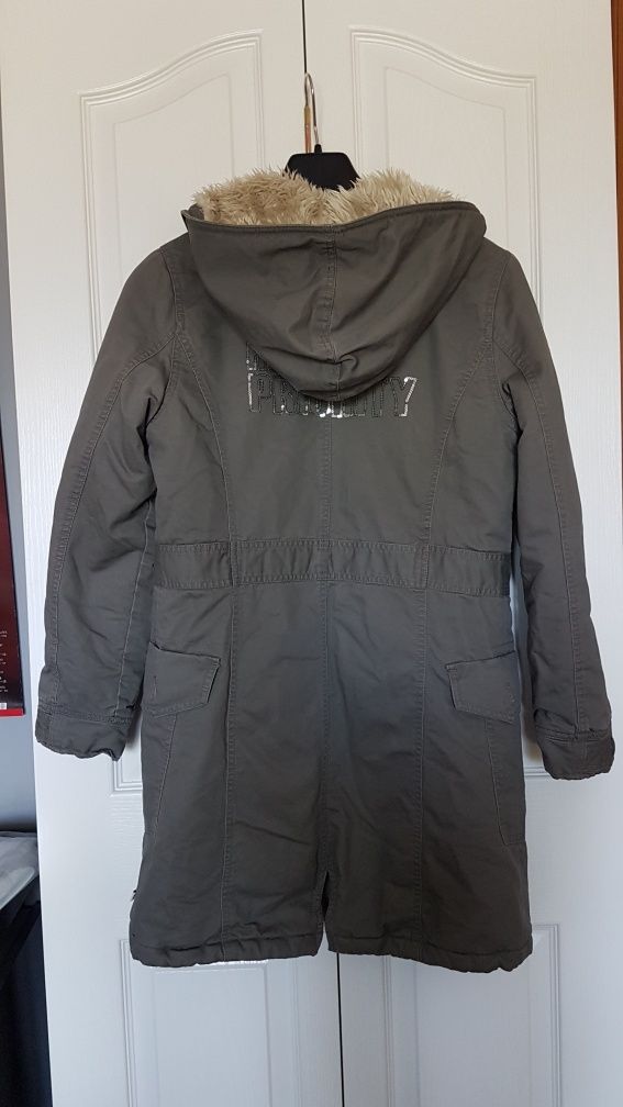 Tom Tailor jak NOWA 146 ciepła .zimowa dziewczęca .khaki . Denim