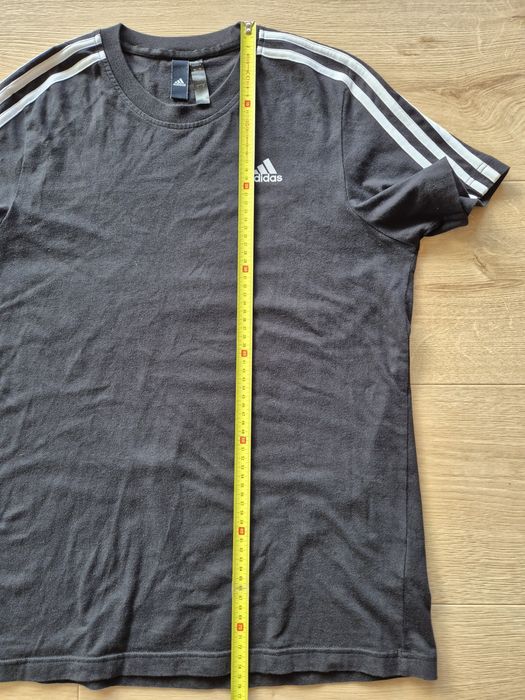 Męski t-shirt koszulka ADIDAS roz L czarna 56x75cm bdb jak Nowa klasyk