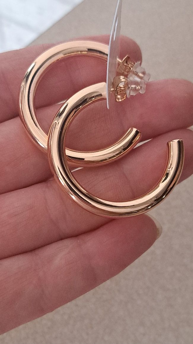 Nowe pozłacane kolczyki Swarovski
