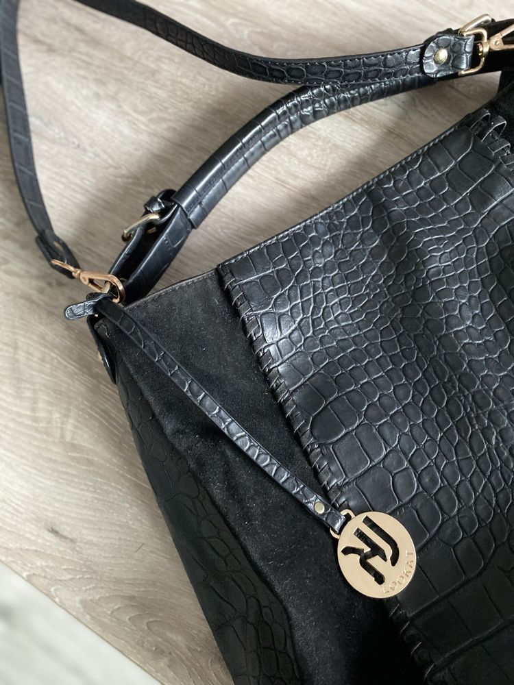 Torba shopper wężowa skóra Lookat