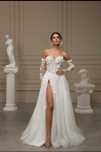 Wyprzedaż !!!  Suknia FABIA gorsetowa kwiaty ivory roz. 36 38 40