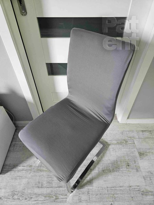 Pokrowce na krzesła uniwersalne elastyczne 6 sztuk szare komplet