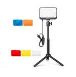Lampa LED ze statywem kolorowe Filtry transmisji Vlogowania regulacja