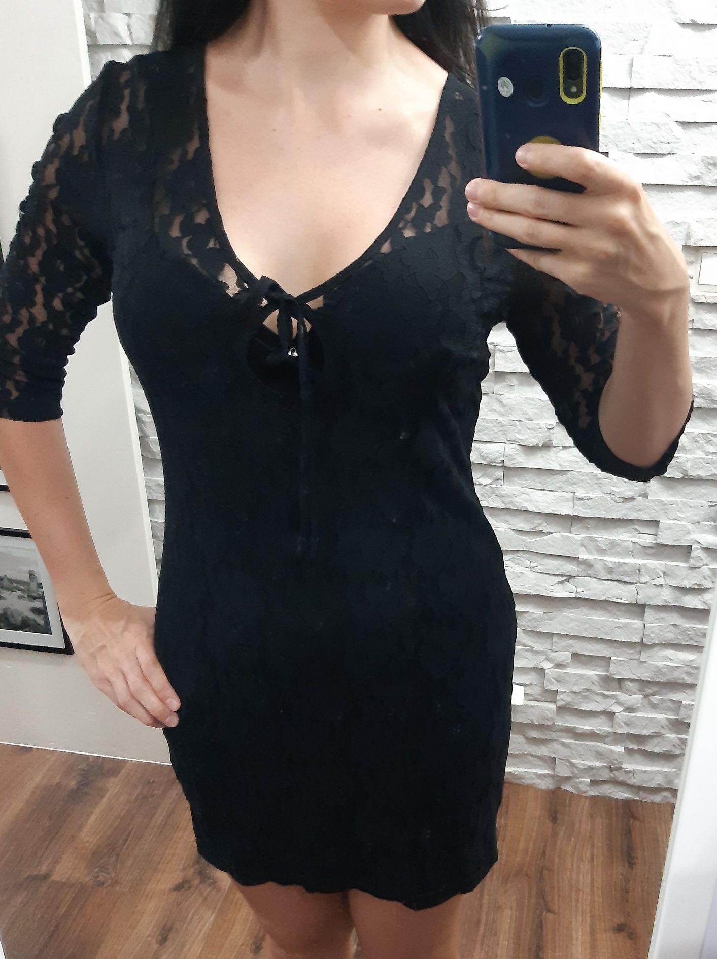 Black tulle dress, czarna tiul koktajlowa sukienka, 40, gotycka