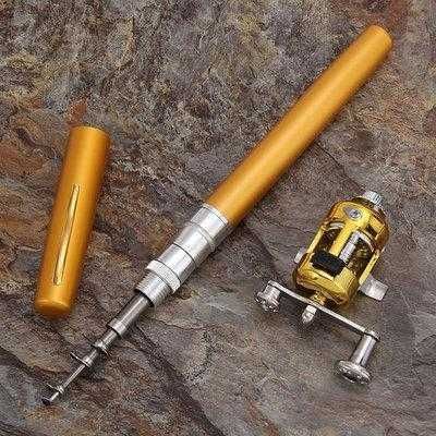 Удочка ручка складная с катушкой и леской, телескопическая мини
