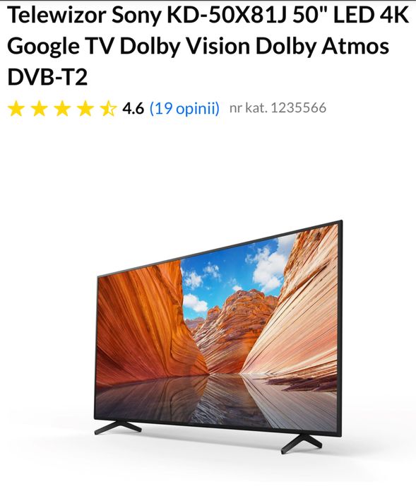 SONY Bravia 50” LED 4K