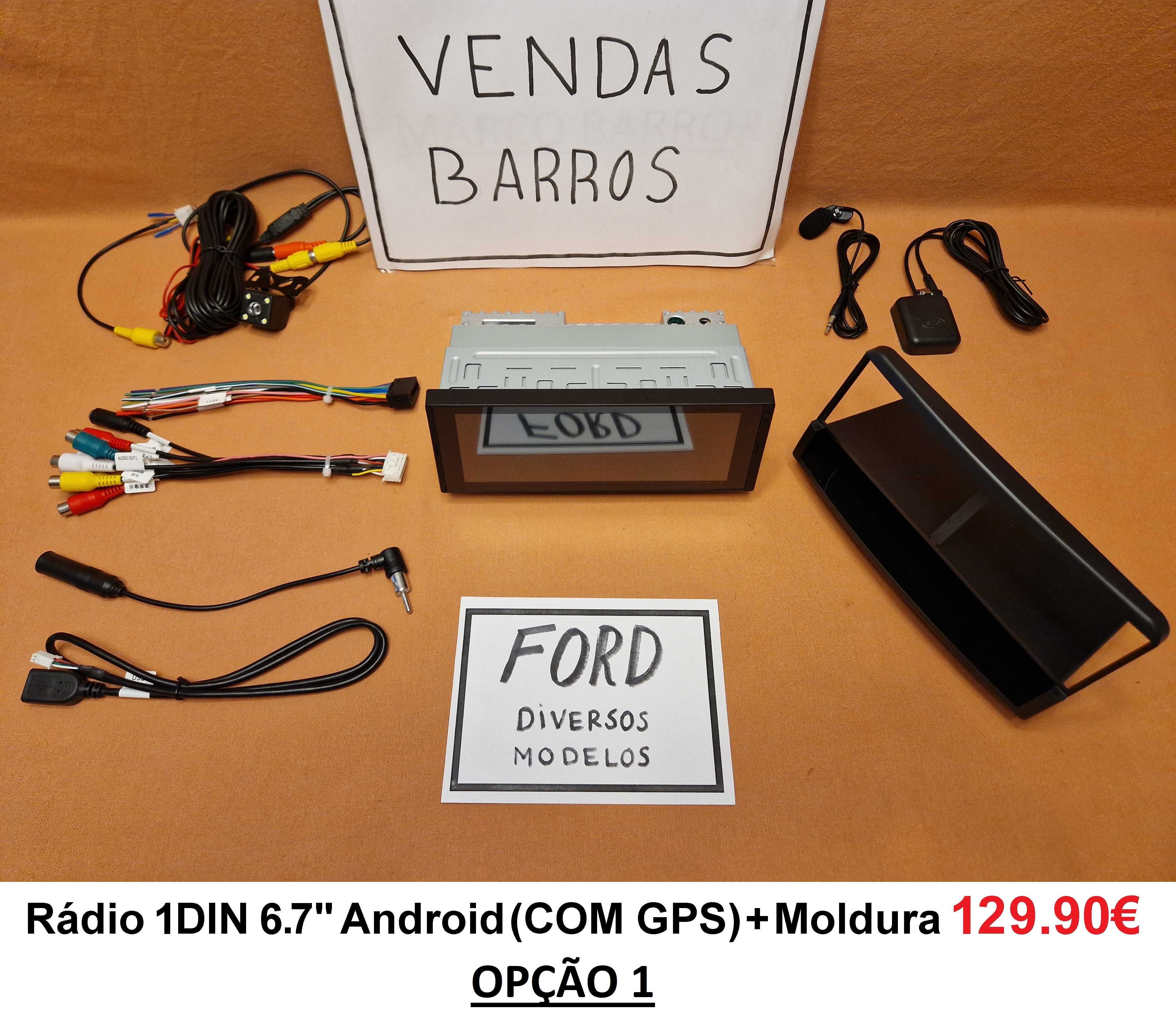 (NOVO) Rádio 1DIN • FORD Fiesta Escort Puma Cougar Explorer • Android