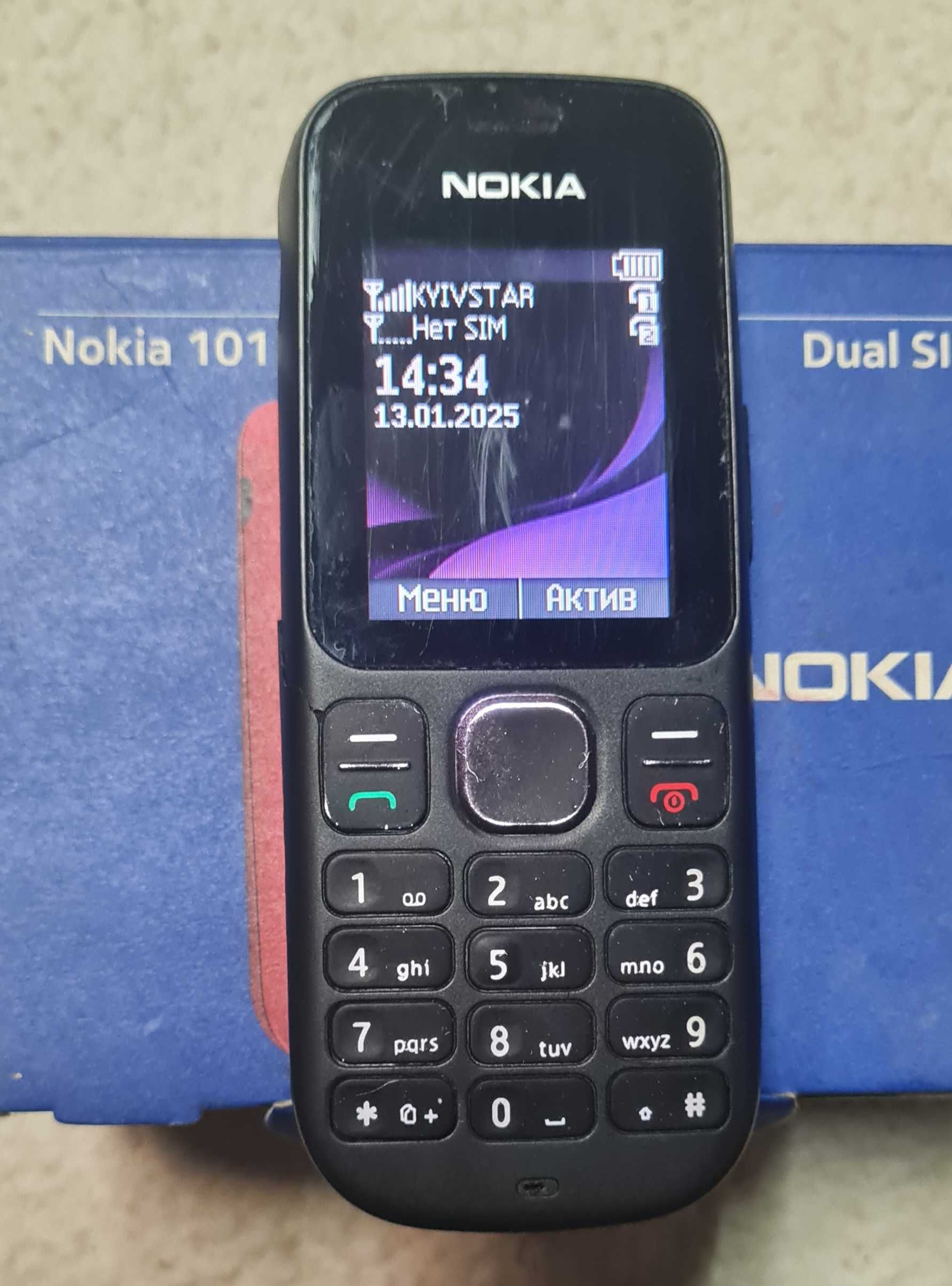 Мобильный Nokia 101,2sim,компл,sharp, корбок,фонарик