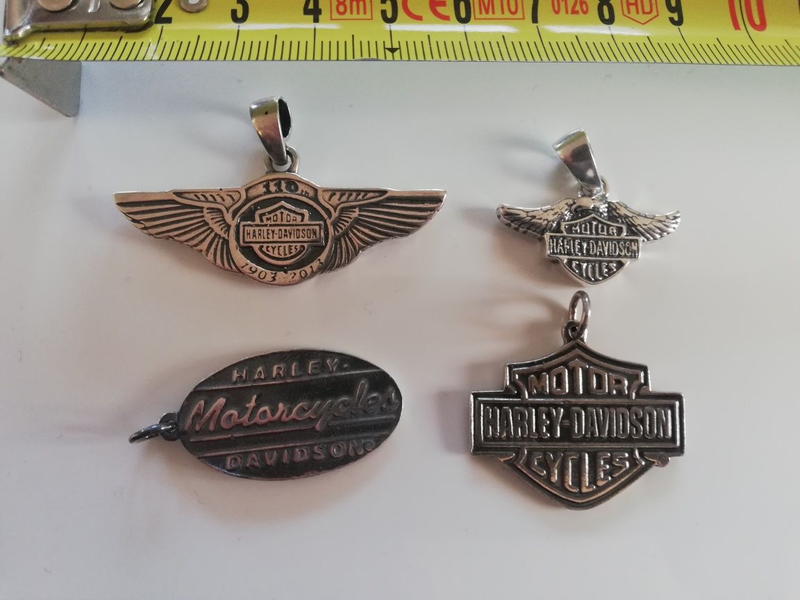 Harley Davidson srebro zawieszka na łańcuszek,Harley 110th Anniversary