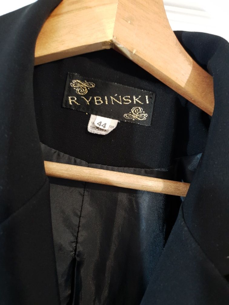 Marynarka czarna Rybiński polska firma oversize 44 XXL