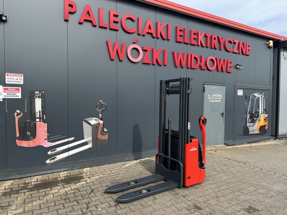 Paleciak elektryczny Linde 420 cm 1000 kg wózek sztaplarka