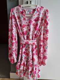 Sukienka kwiaty Zara Xana H&M Mango By Me S Zapraszam