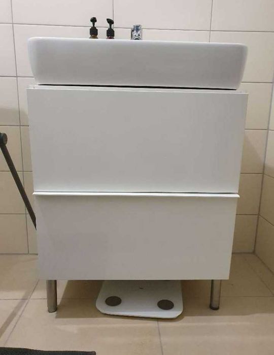 IKEA Godmorgon – szafka pod umywalkę 60 cm, biały połysk