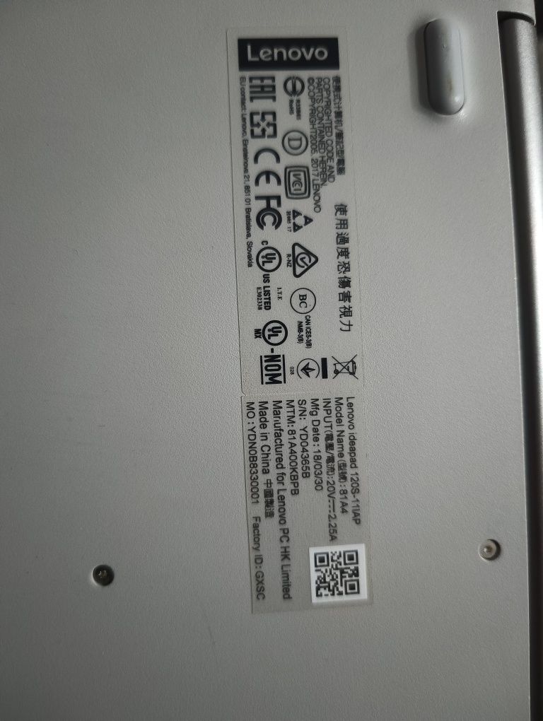 Notebook Lenovo ideapad 120S-11IAP