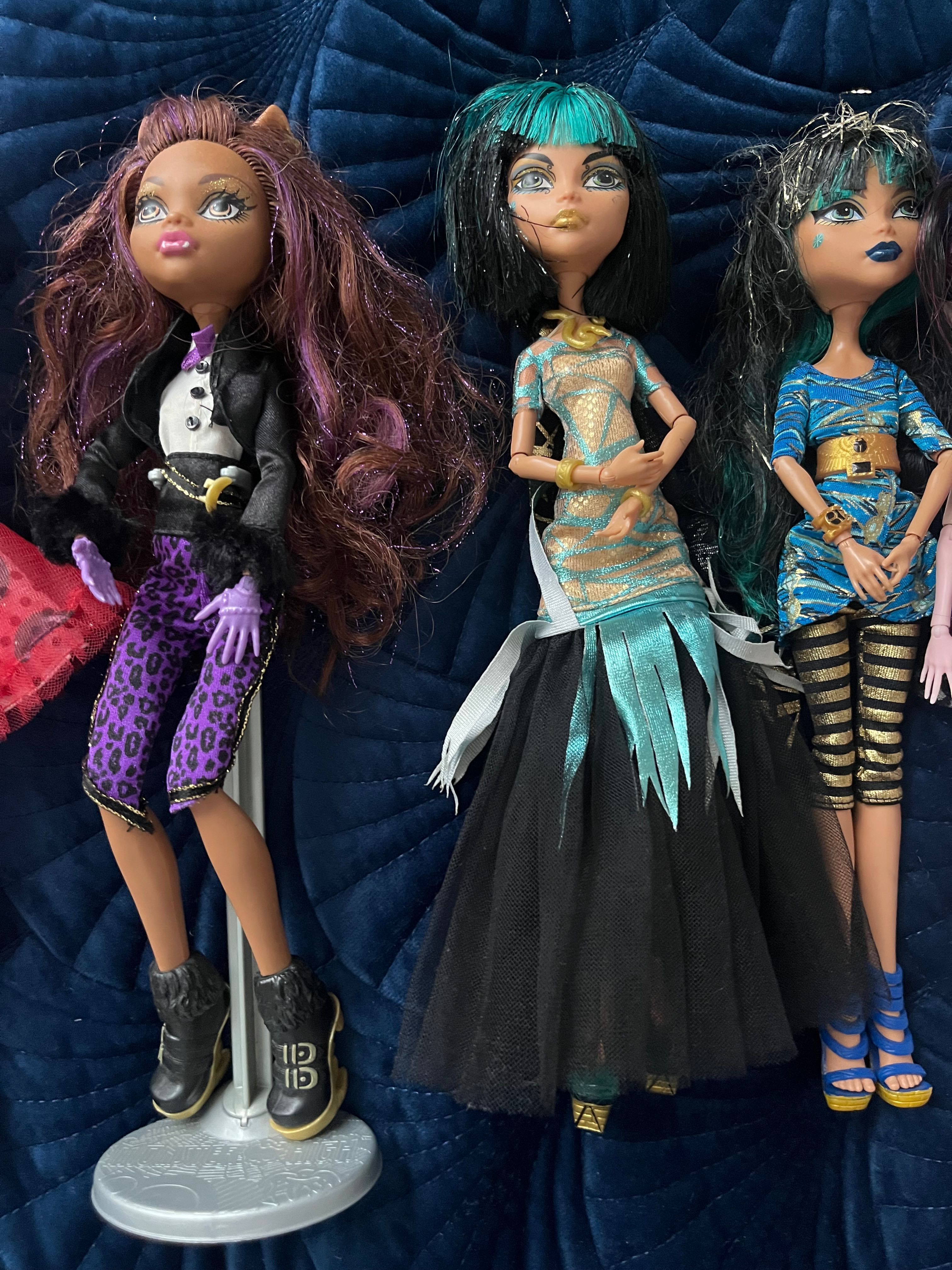 Lalki Monster High 7 sztuk, super stan, kolekcja - Promocja!