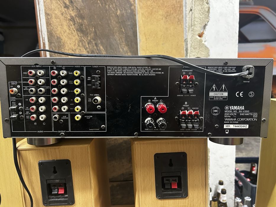Amplituner yamaha + subwoofer i kolumny