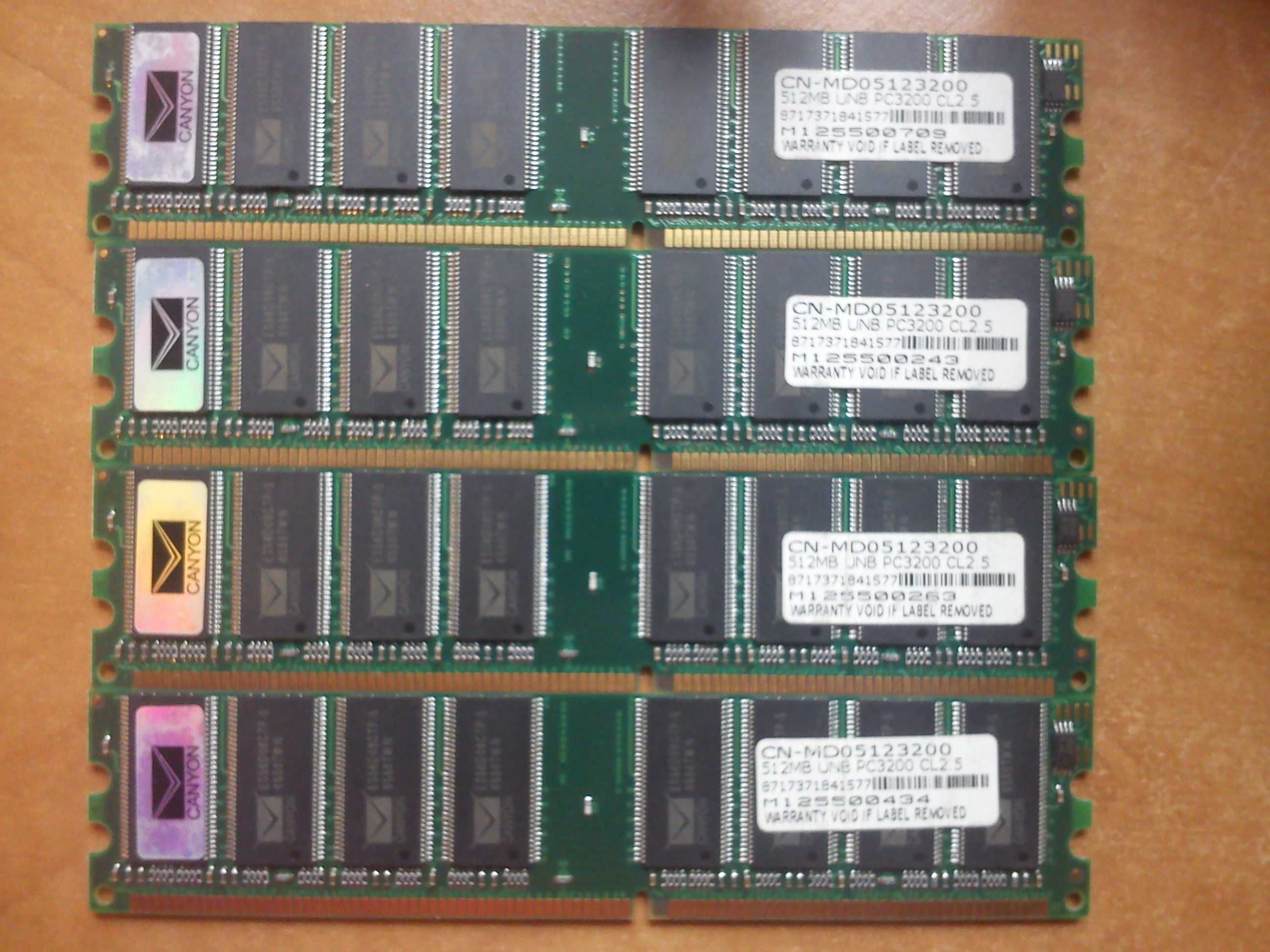 4 x Kości  Ram 512 DDR