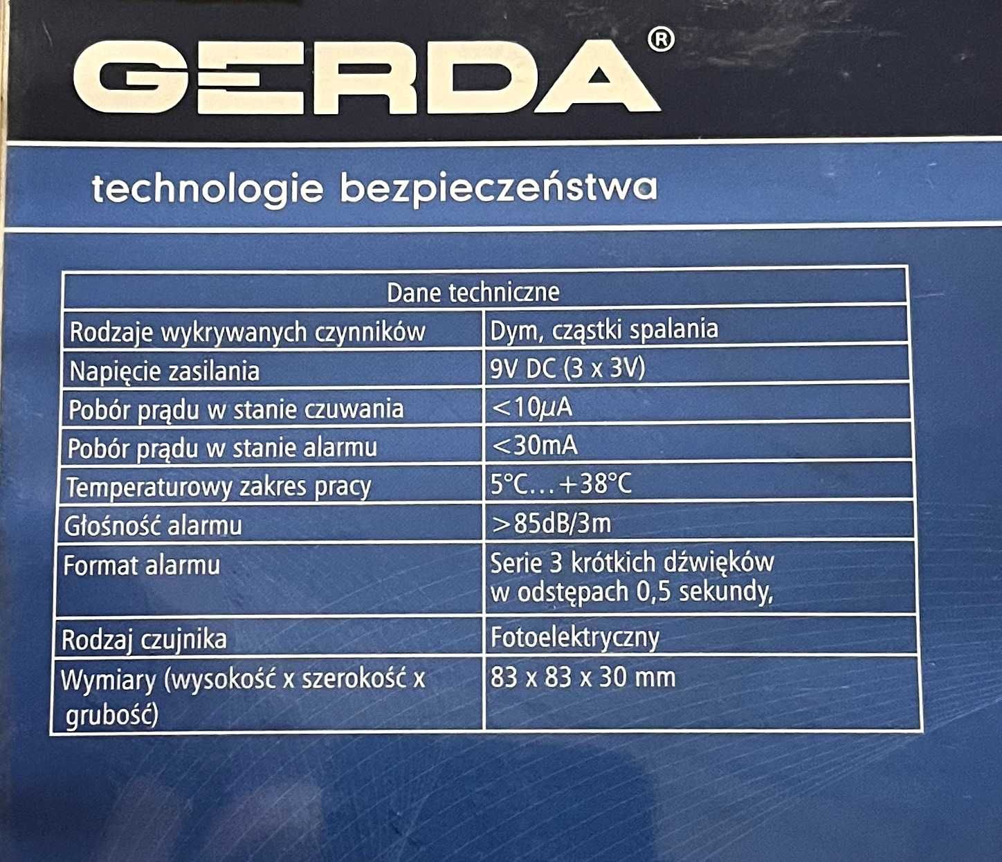 Czujnik dymu Gerda D05 D06
