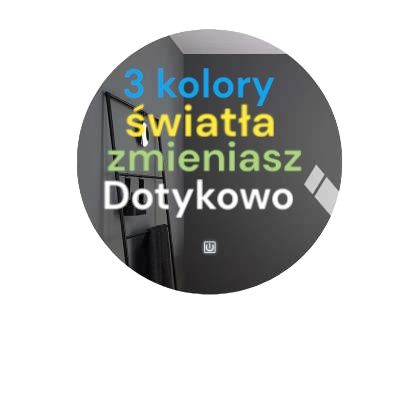 Lustro okrągłe podswietlane  dotyk led