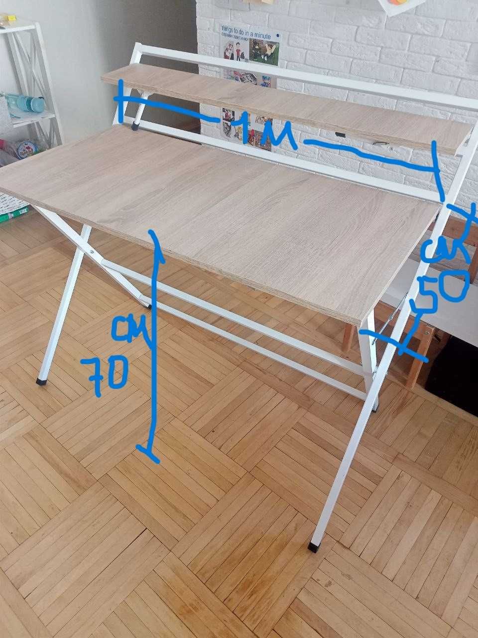 стіл складний письмовий. 100х50х70 см. стан нового