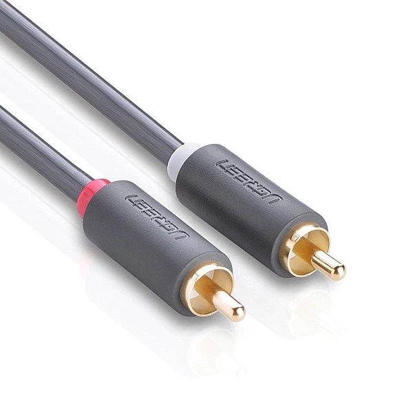 Ugreen kabel przewód stereo audio wideo 2 Rca 2x Cinch 5m szary (10520