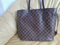 Torebka Louis Vuitton neverfull damier ebene brązowa