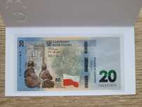 Zestaw banknotów kolekcjonerskich 20 zł - niskie numery, stan bankowy
